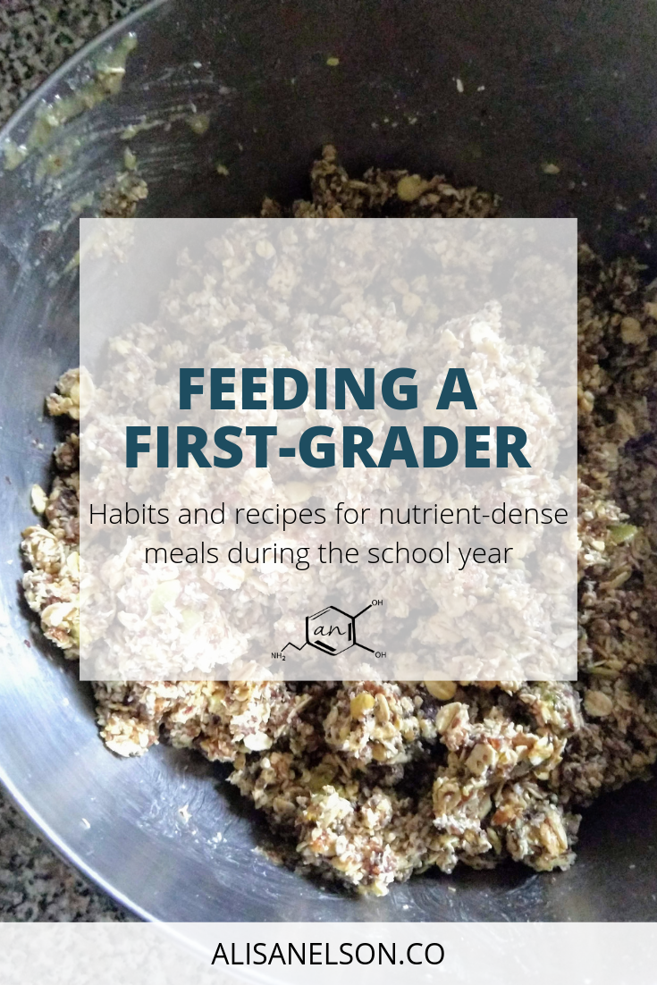 Food habits and favorite meal prep recipes for the school year. We eat a whole-food, nutrient-dense diet and our first grader is very active. Here's how we're all staying fed through the school year.